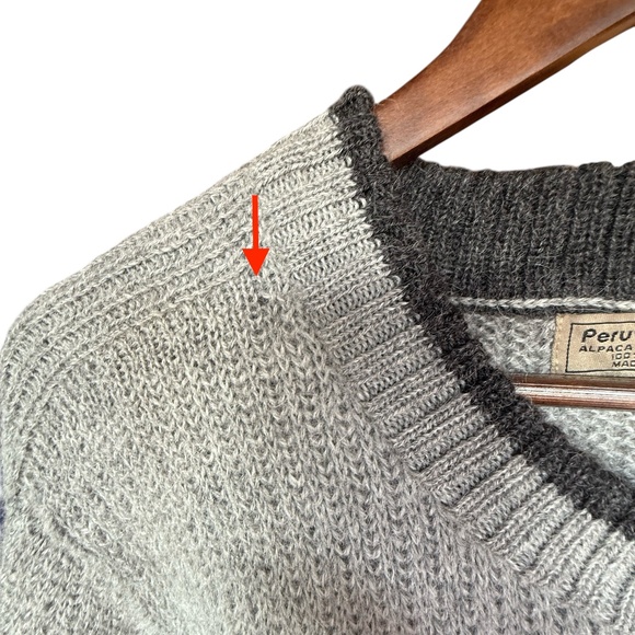 Peruvian Link 100% Alpaca Gray Crewneck Sweater Sz S - Picture 7 of 7